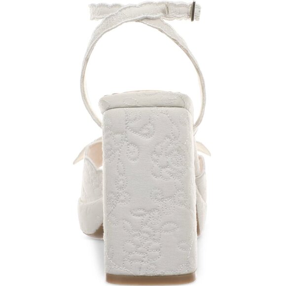 On 34th Women's "Stanciaa" White Embroidered Platform Dress Sandals Size: 9M - Picture 8 of 9